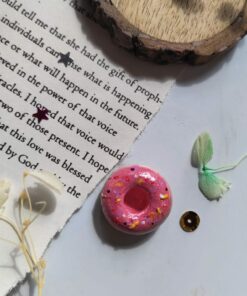 Clay magnet- Pink donut